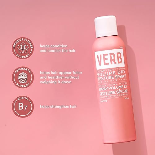 VERB Volume Dry Texture Spray - Boost Volume, Add Fullness, Weightless Grit - Sulfate, Paraben,