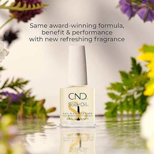 CND SolarOil Cuticle Oil with Jojoba, Vitamin E, Rice Bran, Sweet Almond Oils - Moisturizing & Conditioning Formula