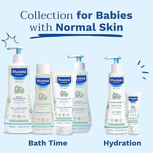 Mustela Newborn Arrival Gift Set: Baby Skincare & Bath Essentials - Natural & Plant-Based - 5 Piece Set"