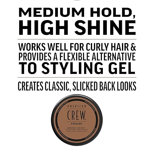American Crew Men's Hair Pomade with Medium Hold & High Shine, 3 oz