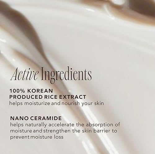 LG HOUSEHOLD&HEALTHCARE Rice Ceramide Moisturizing Cream - Hydrating & Brightening - Lightweight Korean Skin Care