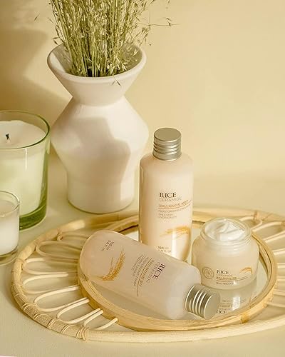 LG HOUSEHOLD&HEALTHCARE Rice Ceramide Moisturizing Cream - Hydrating & Brightening - Lightweight Korean Skin Care