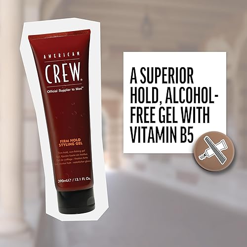 American Crew Men's Firm Hold Hair Styling Gel, Non-Flaking - 33.8 fl oz