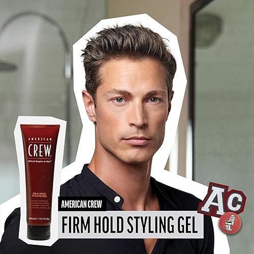 American Crew Men's Firm Hold Hair Styling Gel, Non-Flaking - 33.8 fl oz