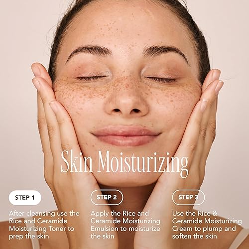 LG HOUSEHOLD&HEALTHCARE Rice Ceramide Moisturizing Emulsion - Lightweight Face Moisturizer - Brightening & Hydrating - Korean Skin Care