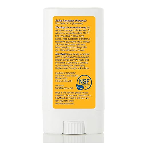 Mustela Baby Mineral Sunscreen Stick SPF 50 Broad Spectrum - Organic, Water-Resistant, Fragrance-Free - 0.6 oz