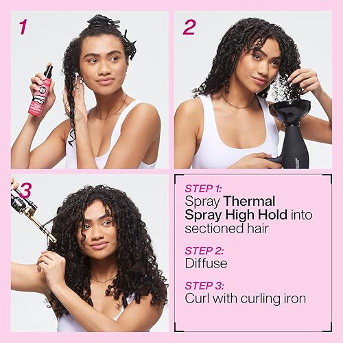 Redken Thermal Spray 22 High Hold - Heat Protectant for Curling & Flat Irons, Frizz Control & Heat Damage Protection