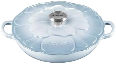 Le Creuset 2.25qt Enameled Cast Iron Petal Braiser in Coastal Blue