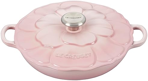 Le Creuset Petal Braiser 2.25qt in Shell Pink, Enameled Cast Iron