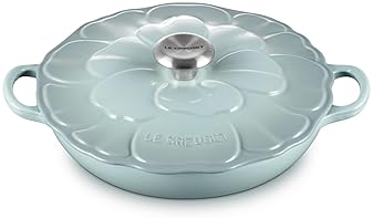 Le Creuset Petal Braiser, 2.25qt, Enameled Cast Iron in Sea Salt Finish