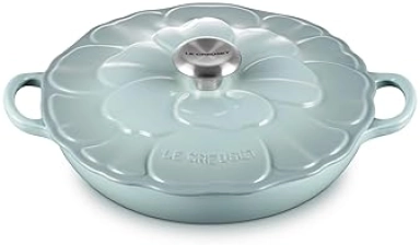 Le Creuset Petal Braiser, 2.25qt, Enameled Cast Iron in Sea Salt Finish