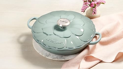 Le Creuset Petal Braiser, 2.25qt, Enameled Cast Iron in Sea Salt Finish
