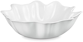 Le Creuset 15" Iris Collection White Stoneware Serving Bowl