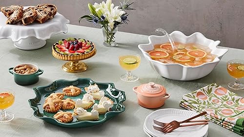 Le Creuset Iris Stoneware Serving Bowl 15" Peche - Stylish and Functional