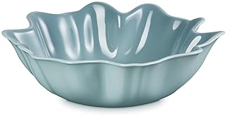 Le Creuset Stoneware Iris Serving Bowl 15" Sea Salt - Stylish Kitchen Essential