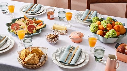 Le Creuset Stoneware Iris Serving Bowl 15" Sea Salt - Stylish Kitchen Essential