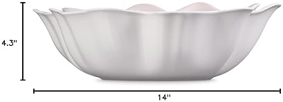 Le Creuset Stoneware Iris Serving Bowl, 15", Shell Pink