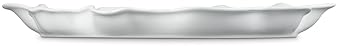 Le Creuset 14" White Stoneware Iris Collection Serving Platter