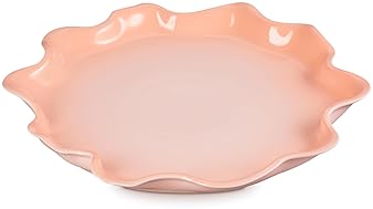 Le Creuset Stoneware Iris Collection Serving Platter 14 Inch Peche