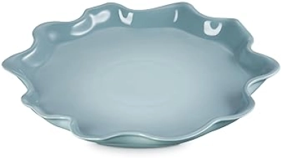 Le Creuset Stoneware Iris Collection Serving Platter 14" Sea Salt - Elegant Kitchen Essential