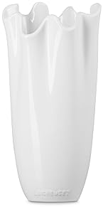 Le Creuset White Stoneware Iris Vase, 12 Inch - Elegant Home Decor