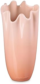 Le Creuset Stoneware Iris Vase 12-Inch Peche - Elegant Home Decor