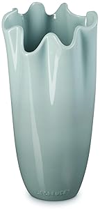 Le Creuset Stoneware Iris Vase 12" in Sea Salt Glaze