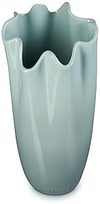 Le Creuset Stoneware Iris Vase 12" in Sea Salt Glaze