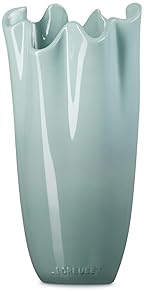 Le Creuset Stoneware Iris Vase 12" in Sea Salt Glaze