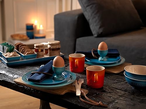 LE CREUSET 2" STONEWARE EGG CUP IN FLAME COLOR