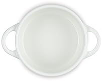 Le Creuset Mini Round Cocotte with Flower Lid, 8oz, Meringue - Stoneware