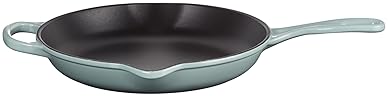 Le Creuset 10.25" Enameled Cast Iron Skillet, Sea Salt Finish - 1.75 qt.