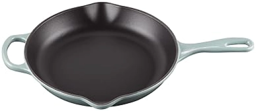Le Creuset 10.25" Enameled Cast Iron Skillet, Sea Salt Finish - 1.75 qt.