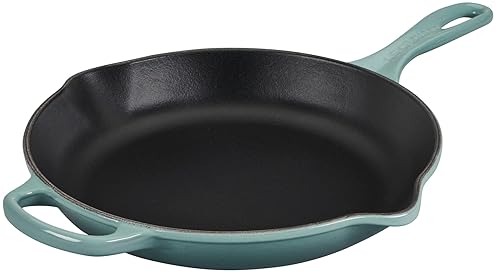 Le Creuset 10.25" Enameled Cast Iron Skillet, Sea Salt Finish - 1.75 qt.
