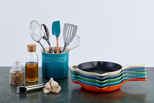Le Creuset 10.25" Enameled Cast Iron Skillet, Sea Salt Finish - 1.75 qt.