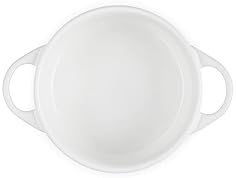 Le Creuset White Stoneware Mini Round Cocotte, 24 oz