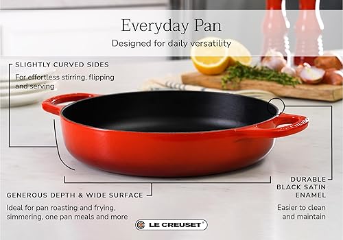 Le Creuset 11" Enameled Cast Iron Everyday Pan in Peche - Signature Collection
