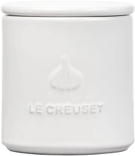 Le Creuset Stoneware Garlic Keeper, 14 oz, White - Kitchen Storage Essential