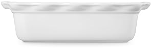Le Creuset 9" White Stoneware Heritage Fluted Loaf Pan