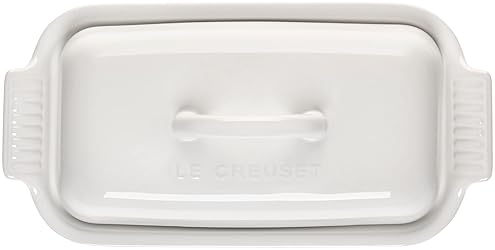 Le Creuset White Stoneware Heritage Butter Dish - Elegant Kitchen Essential