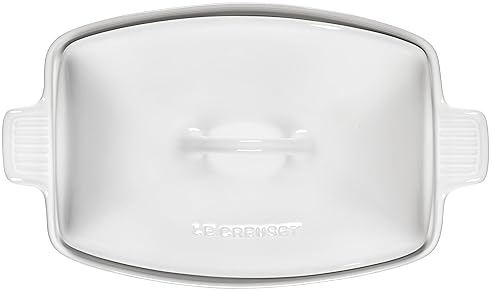 Le Creuset 4.5 qt. White Stoneware Deep Baker with Lid