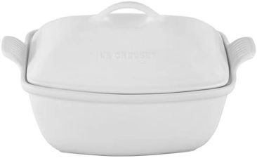 Le Creuset 4.5 qt. White Stoneware Deep Baker with Lid