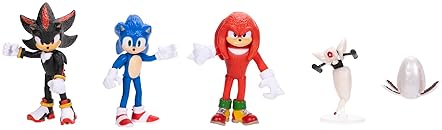 Sonic Movie Action Figures 2.5-Inch Collector Toy Multi-Pack with Sonic, Knuckles, Shadow, and More - Officially Licensed