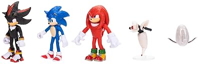 Sonic Movie Action Figures 2.5-Inch Collector Toy Multi-Pack with Sonic, Knuckles, Shadow, and More - Officially Licensed