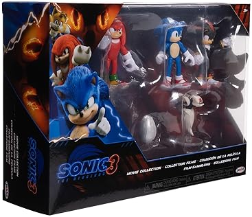 Sonic Movie Action Figures 2.5-Inch Collector Toy Multi-Pack with Sonic, Knuckles, Shadow, and More - Officially Licensed