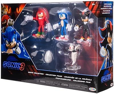 Sonic Movie Action Figures 2.5-Inch Collector Toy Multi-Pack with Sonic, Knuckles, Shadow, and More - Officially Licensed
