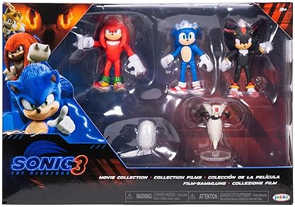 Sonic Movie Action Figures 2.5-Inch Collector Toy Multi-Pack with Sonic, Knuckles, Shadow, and More - Officially Licensed