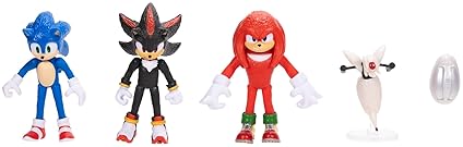 Sonic Movie Action Figures 2.5-Inch Collector Toy Multi-Pack with Sonic, Knuckles, Shadow, and More - Officially Licensed
