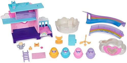 Spin Master Hatchimals Alive Hatchi-Nursery Playset Toy | Self-Hatching Eggs, 4 Mini Figures, 13 Accessories | Kids Toys Ages 3+