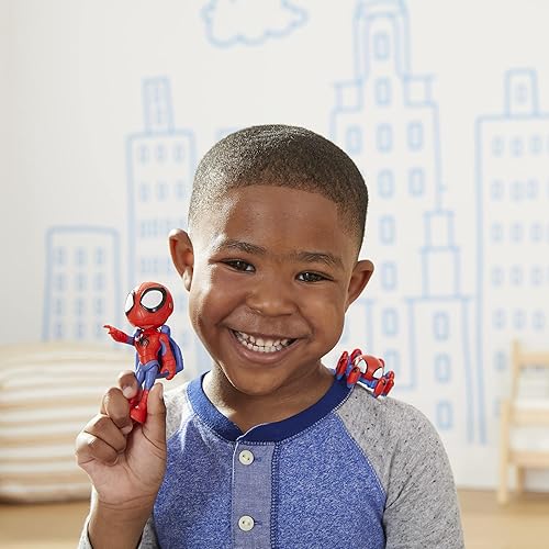 MARVEL SPIDEY & FRIENDS MULTIPACK WITH MASK-FLIP FEATURE, 4" ACTION FIGURES, AGES 3+ (AMAZON EXCLUSIVE)